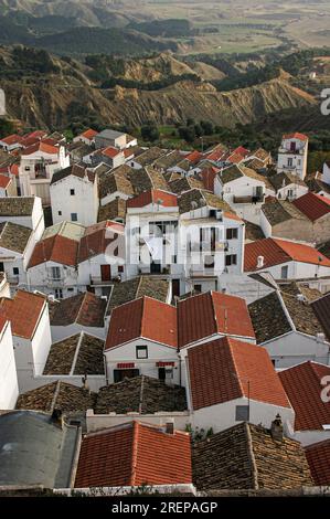 Italie Basilicate Pisticci vue sur le toit du village Banque D'Images