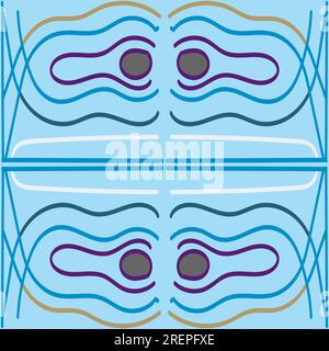 Sans couture, abstrait, lumineux, motif d'été. Ornement, mosaïque, kaléidoscope. Illustration de Vecteur