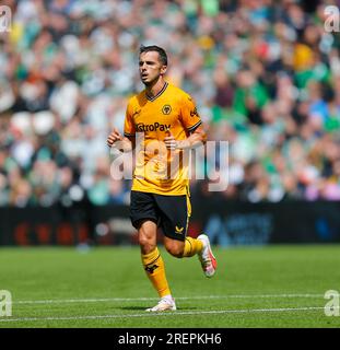 29 juillet 2023 ; Aviva Stadium, Dublin, Irlande : pré-saison football amical, Celtic versus Wolverhampton Wanderers ; Hugo Bueno Lopez du Wolverhampton FC Banque D'Images