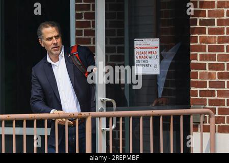 Wilmington, Delaware. 29 juin 2023. Hunter, Biden, vu quitter le bureau d'avocats après avoir donné sa déposition jeudi 29 juin 2023 ; à Wilmington, Delaware. Crédit : Saquan Stimpson/CNP pour NY Post (RESTRICTION : PAS DE Daily Mail et PAS DE journaux ou journaux de New York ou du New Jersey dans un rayon de 75 miles de New York City) crédit : dpa/Alamy Live News Banque D'Images