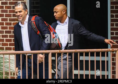Wilmington, Delaware. 29 juin 2023. Hunter, Biden, vu quitter le bureau d'avocats après avoir donné sa déposition jeudi 29 juin 2023 ; à Wilmington, Delaware. Crédit : Saquan Stimpson/CNP pour NY Post (RESTRICTION : PAS DE Daily Mail et PAS DE journaux ou journaux de New York ou du New Jersey dans un rayon de 75 miles de New York City) crédit : dpa/Alamy Live News Banque D'Images