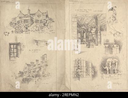 Rambling Sketces, de ; 'The British Architecture' 1883 par Augustus Pugin Banque D'Images