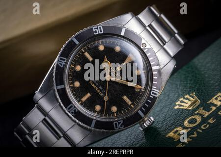 Vintage Rolex Submariner 5508 James Bond Banque D'Images