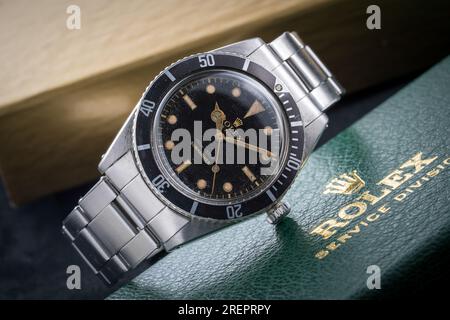 Vintage Rolex Submariner 5508 James Bond Banque D'Images