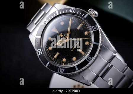 Vintage Rolex Submariner 5508 James Bond Banque D'Images