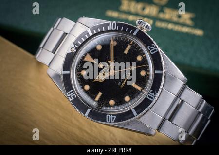 Vintage Rolex Submariner 5508 James Bond Banque D'Images