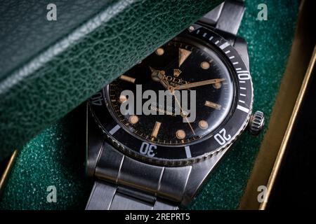 Vintage Rolex Submariner 5508 James Bond Banque D'Images