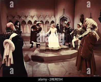 LAURENCE NAISMITH RALPH RICHARDSON MARY KERRIDGE DOUGLAS WILMER et CLIVE MORTON dans RICHARD III 1955 la réalisatrice LAURENCE OLIVIER joue la musique William Shakespeare William Walton costume design Margaret Furse et Roger Furse producteurs Laurence Olivier et Alexander Korda L.O.P. / London film Productions Banque D'Images