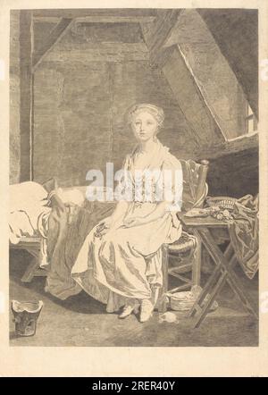 'Jean Massard d'après Jean-Baptiste Greuze, la vertu chancelière, gravure, Collection Widener, 1942.9,2519' Banque D'Images