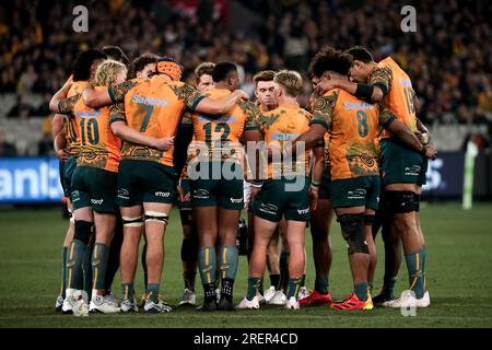 Melbourne, Australie, 29 juillet 2023. Australie lors du match de la Bledisloe Cup entre les Australia Wallabies et les New Zealand All Blacks au Melbourne Cricket Ground le 29 juillet 2023 à Melbourne, en Australie. Crédit : Dave Hewison/Speed Media/Alamy Live News Banque D'Images