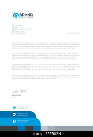 Design élégant et moderne de modèle de bloc d'en-tête Illustration de Vecteur