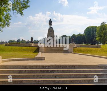 Monument commémoratif de la 51e Division Highland au parc commémoratif de Terre-Neuve sur la somme, en France Banque D'Images