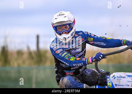 Salisbury, Royaume-Uni. 29 juillet 2023. Marvin VANLUCHENE et Nicolas MUSSET lors des essais libres au Championnat du monde de motocross Sidecar à Cusses Gorse, Salisbury, Royaume-Uni, le 30 juillet 2023. Photo de Phil Hutchinson. Usage éditorial uniquement, licence requise pour un usage commercial. Aucune utilisation dans les Paris, les jeux ou les publications d'un seul club/ligue/joueur. Crédit : UK Sports pics Ltd/Alamy Live News Banque D'Images