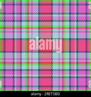 Vector Seamless Check de motif de tissu tartan avec un fond textile de texture plaid en violet et couleurs claires. Illustration de Vecteur