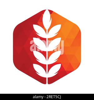 logo vecteur d'icône de grain de blé. Logo d'icône vecteur blé / grain simple. Illustration de Vecteur