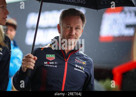 Christian Horner Team principal à Oracle Red Bull Racing lors du GP de Belgique, Spa-Francorchamps 27-30 juillet 2023 Championnat du monde de Formule 1 2023. Banque D'Images