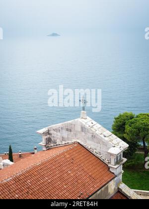 Vue depuis le clocher de Rovinj, Croatie Banque D'Images