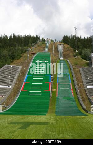 Les sauts à ski olympiques de 1994 à Lillehammer, Norvège Banque D'Images