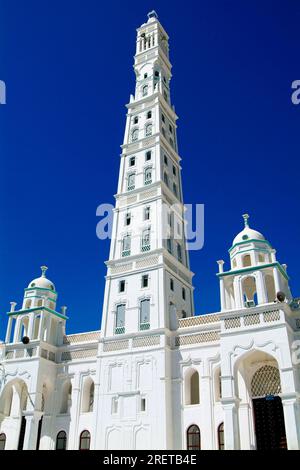 Mosquée, Tarim, Wadi Hadramaut, Yémen Banque D'Images