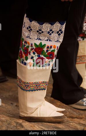 Bottes Kamik traditionnelles des Inuits, Holsteinborg, Groenland, Sissimiut, Eskimo Banque D'Images