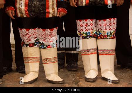 Bottes Kamik traditionnelles des Inuits, Holsteinborg, Groenland, Sissimiut, Eskimo Banque D'Images