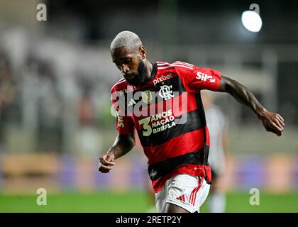 Belo Horizonte, Brésil. 29 juillet 2023. Gerson de Flamengo, lors du match entre l'Atletico Mineiro et Flamengo, pour la série brésilienne A 2023, au stade Arena Independencia, à Belo Horizonte le 29 juillet. Photo : Gledston Tavares/DiaEsportivo/Alamy Live News crédit : DiaEsportivo/Alamy Live News Banque D'Images