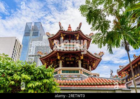 Yu Huang Gong, le temple de l'empereur céleste de Jade, rue Telok Ayer, Singapour Banque D'Images