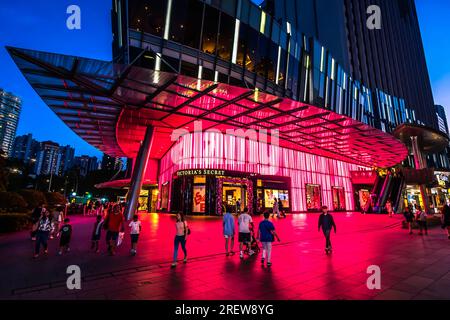 Situé dans le centre d'Orchard Road, le Hilton Singapore Orchard est un endroit de choix pour explorer les boutiques haut de gamme et les distractions de divertissement de la ville Banque D'Images