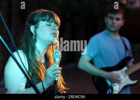 Aina Tramullas. 'Per poder-te cantar', Oratori de Sant Blai, Campos, Majorque, Iles Baléares, Espagne Banque D'Images