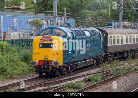 Deltic Preservation Society 55009 Alycidon à grande vitesse à Hornsey Station London Banque D'Images