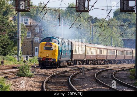 Deltic Preservation Society 55009 Alycidon à grande vitesse à Hornsey Station London Banque D'Images