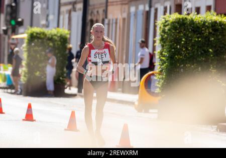 Albi, France. 30 juillet 2023. Pauline Stey, championne de France 2023 du Championnat de France d'athlétisme 10km marche 2023 à Albi, France, juillet 30 2023, photo d'Arnaud Bertrand/ ABACAPRESS.COM crédit : Abaca Press/Alamy Live News Banque D'Images