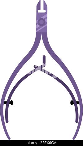 Icône plate de la tondeuse à cuticules Illustration de Vecteur