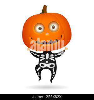 Joli squelette Halloween Illustration de Vecteur