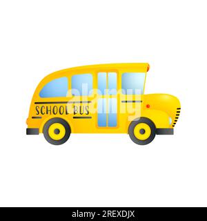 Autobus scolaire jaune Illustration de Vecteur