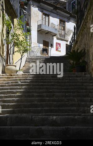 Paysage urbain à Modica Alta, Ragusa Sicile, Italie. Banque D'Images