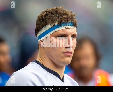 Edimbourg, Royaume-Uni. 29 juillet 2023 : The Famous Grouse Nations Series. ScotlandÕs Rory Darge pendant l'Écosse contre Italie International, Scottish Gas - Murrayfield, Édimbourg. Crédit : Ian Rutherford Alamy Live News Banque D'Images