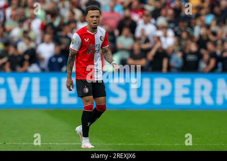 Rotterdam, pays-Bas. 30 juillet 2023. ROTTERDAM, PAYS-BAS - 30 JUILLET : Quilindschy Hartman de Feyenoord lors du match amical de pré-saison entre Feyenoord et Benfica au Stadion Feijenoord le 30 juillet 2023 à Rotterdam, pays-Bas (photo Hans van der Valk/Orange Pictures) crédit : Orange pics BV/Alamy Live News Banque D'Images