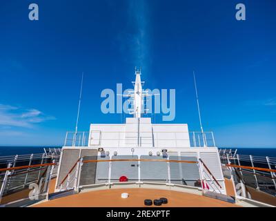 Pont supérieur du MS Queen Victoria de Cunard Banque D'Images