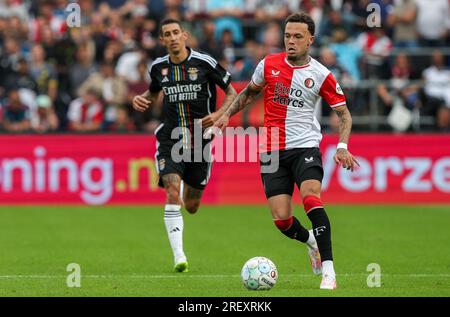 Rotterdam, pays-Bas. 30 juillet 2023. ROTTERDAM, PAYS-BAS - 30 JUILLET : Quilindschy Hartman de Feyenoord lors du match amical de pré-saison entre Feyenoord et Benfica au Stadion Feijenoord le 30 juillet 2023 à Rotterdam, pays-Bas (photo Hans van der Valk/Orange Pictures) crédit : Orange pics BV/Alamy Live News Banque D'Images