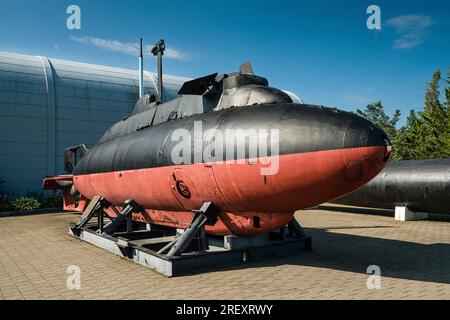 SS X-1 Midget Submarine The Submarine Force Library & Museum   Groton, Connecticut, USA Banque D'Images