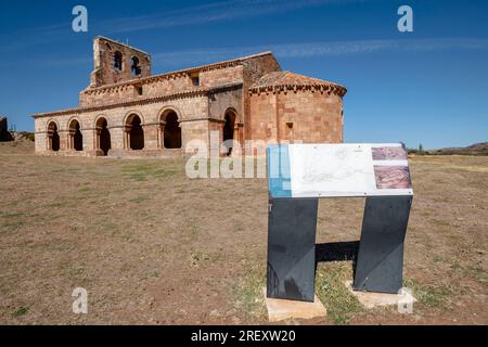 Ermitage roman de Santa Maria de Tiermes, 12e siècle, site archéologique de Tiermes, Soria, communauté autonome de Castilla y León, Espagne, E Banque D'Images