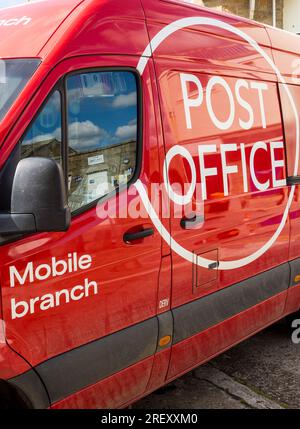 Bureau de poste mobile, rural, Banque quotidienne, Newlyn, Penzance, Cornouailles, Angleterre, Royaume-Uni, GB. Banque D'Images