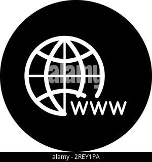 Flat Go to Web icône avec symbole de lien www Illustration de Vecteur
