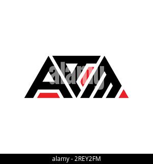 Logo de lettre triangle AAM avec forme de triangle. Monogramme de logo triangle AAM. Modèle de logo vecteur triangle AAM avec couleur rouge. AAM triangul Illustration de Vecteur