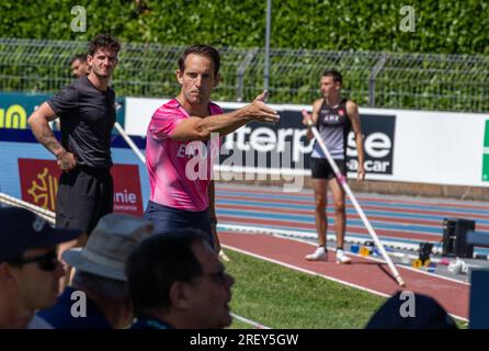 Albi, France. 30 juillet 2023. Renaud Lavillenie lors du Championnat de France d'athlétisme 2023 à Albi, France, le 30 juillet 2023. Photo d'Arnaud Bertrand/ ABACAPRESS.COM crédit : Abaca Press/Alamy Live News Banque D'Images