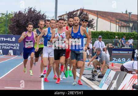 Albi, France. 30 juillet 2023. Azeddine HABZ 2023 Championne de France du 1500m lors du Championnat de France d'athlétisme 2023 à Albi, France, le 30 juillet 2023. Photo d'Arnaud Bertrand/ ABACAPRESS.COM crédit : Abaca Press/Alamy Live News Banque D'Images