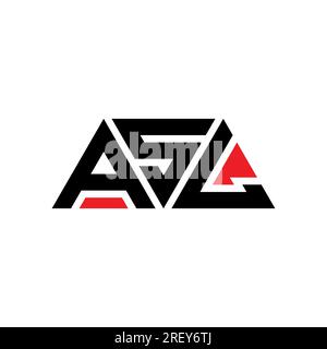 Logo de lettre triangle ASL avec forme de triangle. Monogramme de logo de triangle ASL. Modèle de logo vectoriel de triangle ASL avec la couleur rouge. ASL triangul Illustration de Vecteur