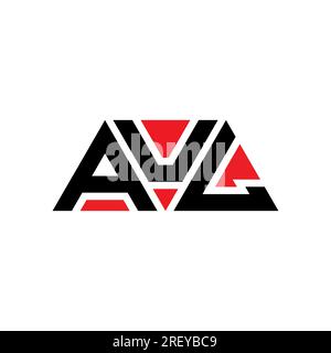 Logo de lettre triangle AUL avec forme de triangle. Monogramme de conception de logo triangle AUL. Modèle de logo vecteur triangle AUL avec couleur rouge. AUL triangul Illustration de Vecteur