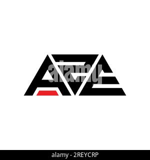 Logo lettre triangle AZE en forme de triangle. Monogramme de logo triangle AZE. Modèle de logo vecteur triangle AZE avec couleur rouge. AZE triangul Illustration de Vecteur
